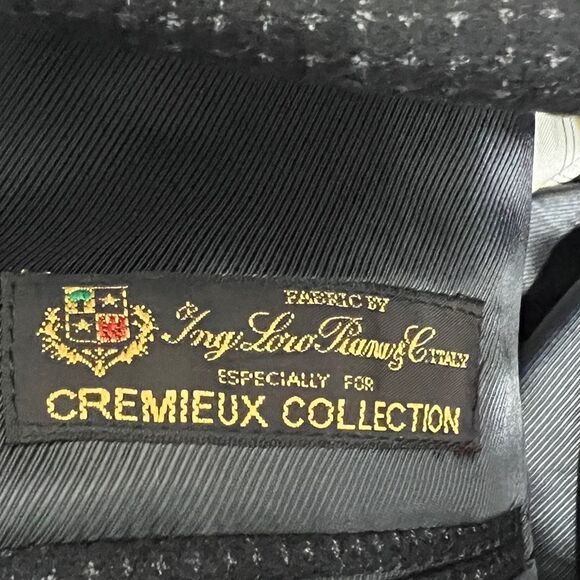 Cremieux Collection Loro Piana wool sport coat blazer suit jacket size 44L black - Picture 6 of 7